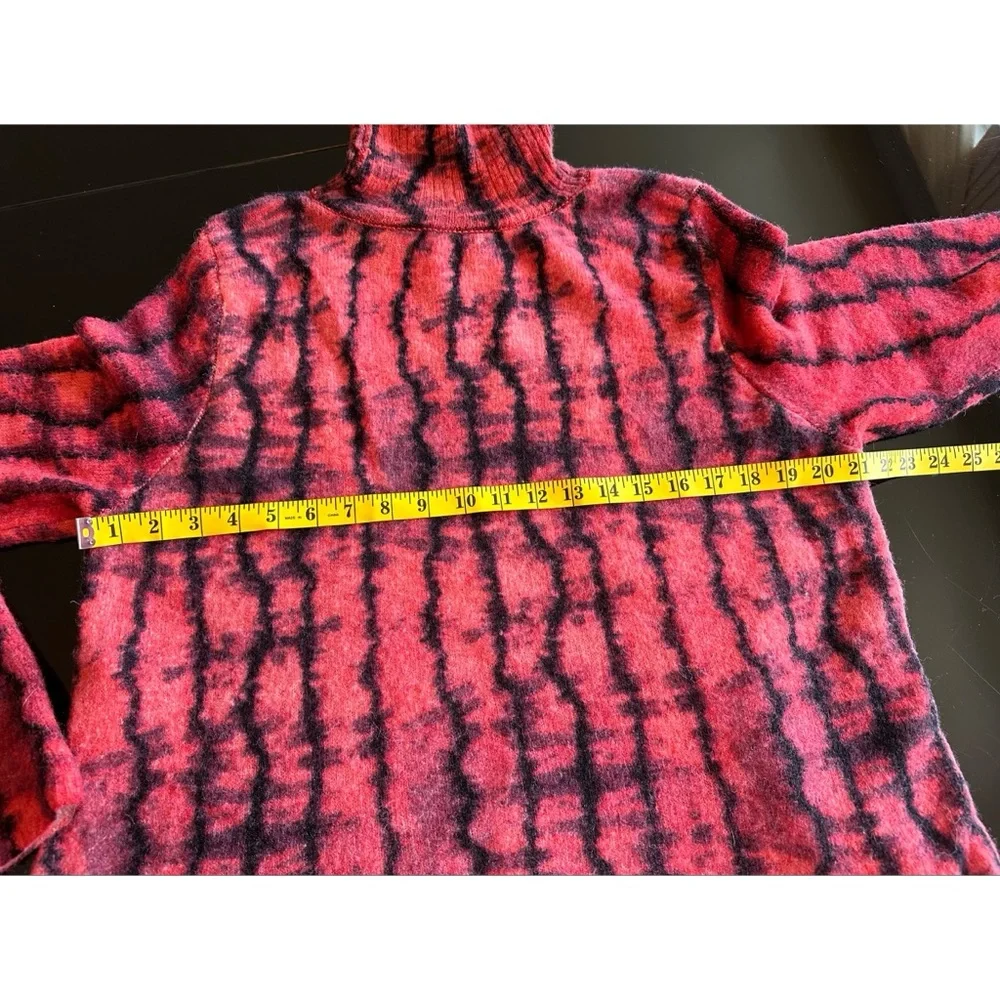 Zara Red and Black Tie Dye High Neck Sweater, NWT, L - Picture 11 of 16